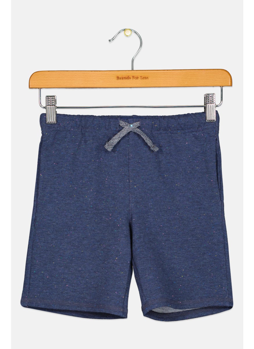Andy & Evan Kids Boy Textured Basic Short, Navy  - Image 1