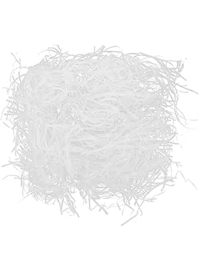 حشو ورق أبيض مبشور 200 جرام كونفيتي مجعد لتزيين علب الهدايا وعيد الحب - Image 1