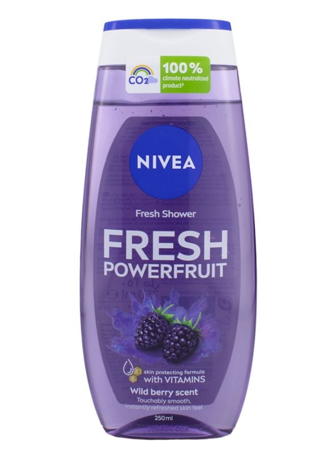 Nivea Fresh Powerfruit Shower Gel Wild Berry Scent 250ml  Pack of 3 - Image 2