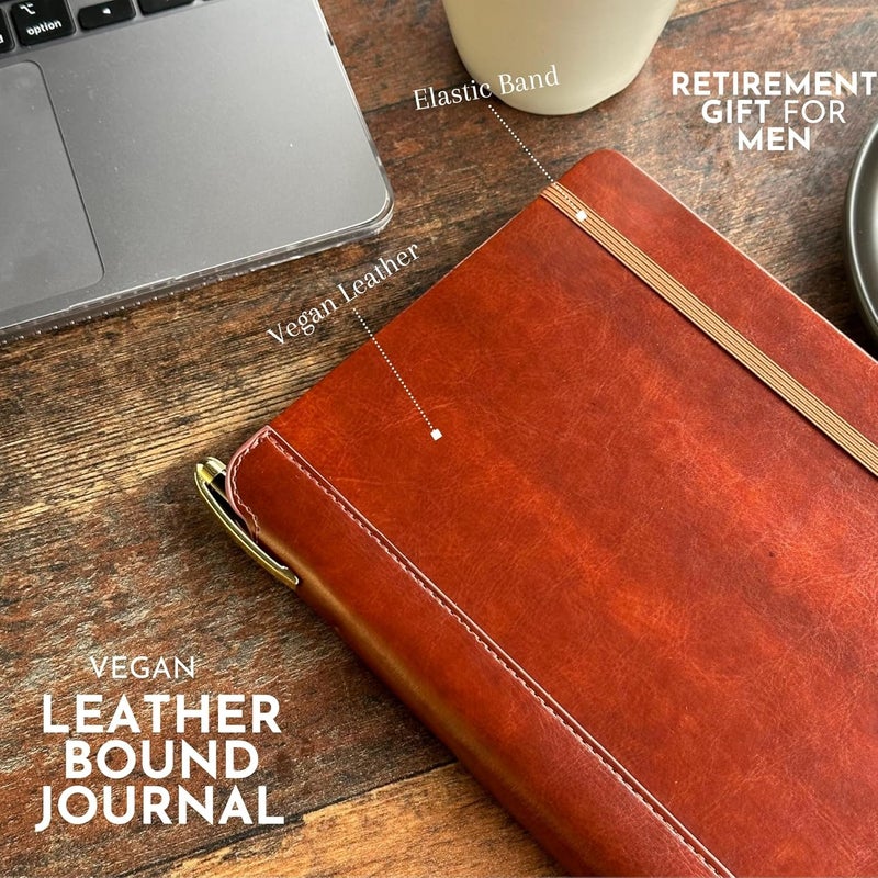 SETTINI ® Lined Journal - Classic Journal for Writing Gift Set - Hardcover Vegan Leather, Includes Luxury Pen in a Unique Pen Holder, 192 Pages, A5, Journal for Women - Image 4