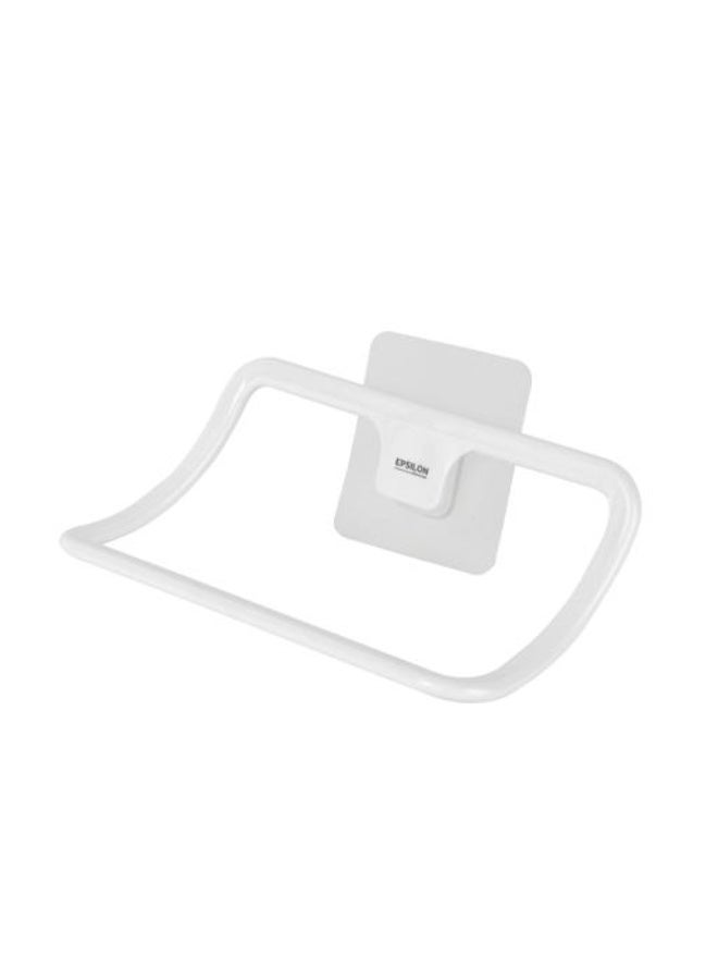 Epsilon Adhesive Towel Holder EPSBA1538, No-Drill Wall Mounted Towel Rack, 2kg Load Capacity, Strong Adhesive Backing, Tool-Free Installation for Bathroom, Kitchen, Tiles, Glass & Metal Surfaces, White - Image 5