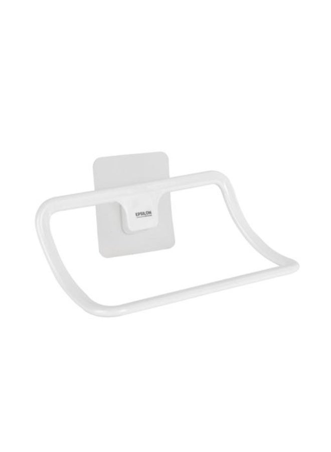 Epsilon Adhesive Towel Holder EPSBA1538, No-Drill Wall Mounted Towel Rack, 2kg Load Capacity, Strong Adhesive Backing, Tool-Free Installation for Bathroom, Kitchen, Tiles, Glass & Metal Surfaces, White - Image 4