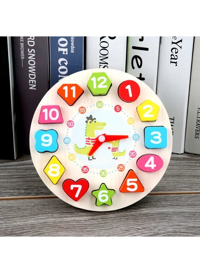 F.A.M.S Wooden Digital Clock Children's Alarm Clock Puzzle Early Education Beaded Building Block Toy - Image 4