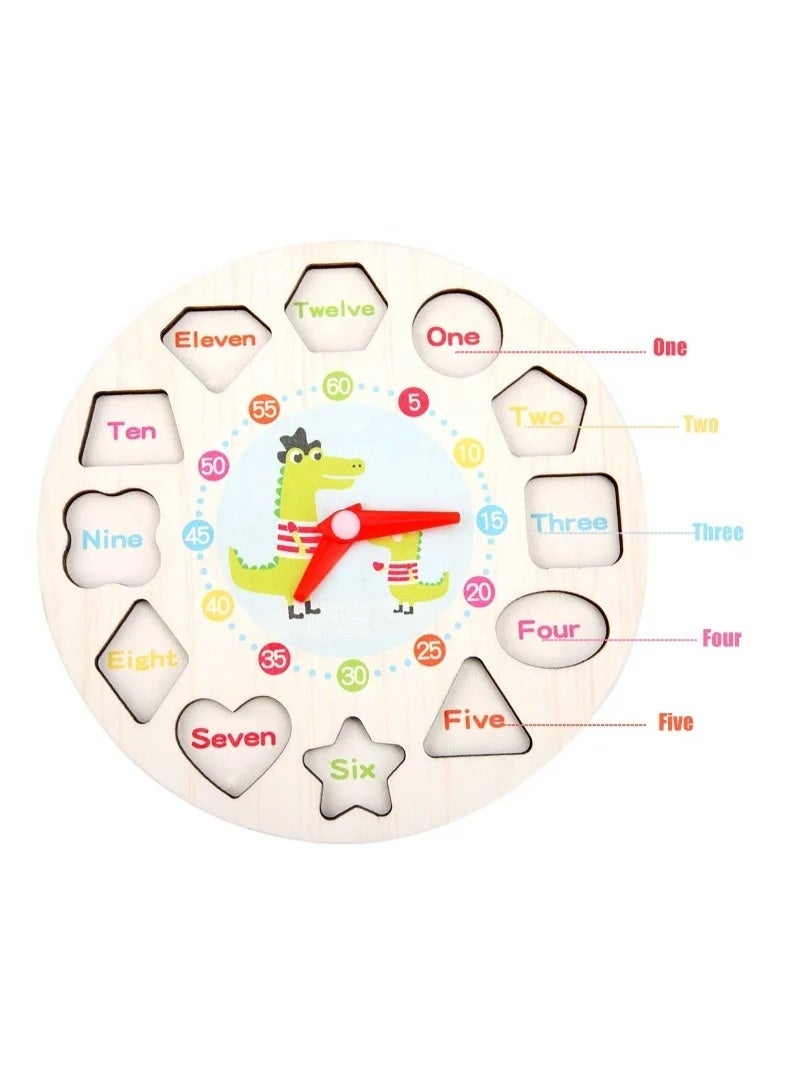 F.A.M.S Wooden Digital Clock Children's Alarm Clock Puzzle Early Education Beaded Building Block Toy - Image 5