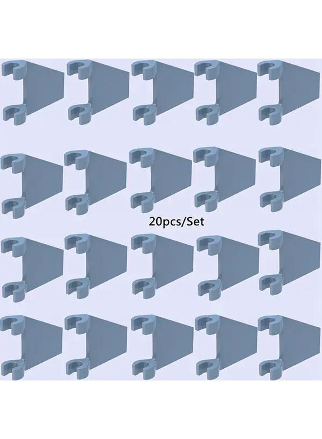 Blue Gray Oblique Angle Flag Mini Building Blocks 20pcs Durable Plastic Construction Toys For Kids Creative Play Educational Gifts - Image 1