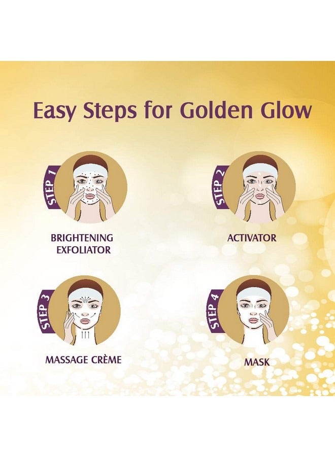 LOTUS HERBALS Radiant Gold Facial Kit for instant glow with 24K Pure Gold & Papaya 4 easy steps 170g Multi  - Image 3
