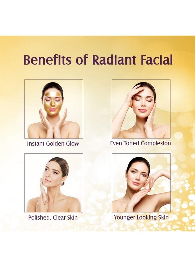 LOTUS HERBALS Radiant Gold Facial Kit for instant glow with 24K Pure Gold & Papaya 4 easy steps 170g Multi  - Image 5