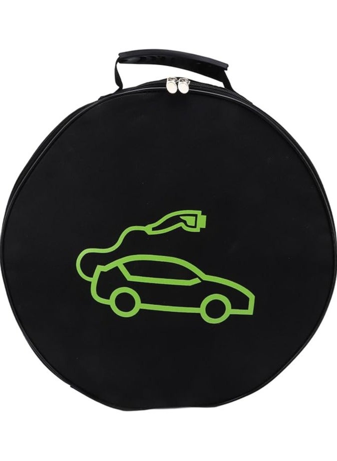 erorex Jumper Cable Bag 14in Round Waterproof EV Charging Cable Storage Bag for Tesla Cable Organizer Portable EV Cable Bag for Chevy Tools Cable Bag Electric Car Charging Case  - Image 1