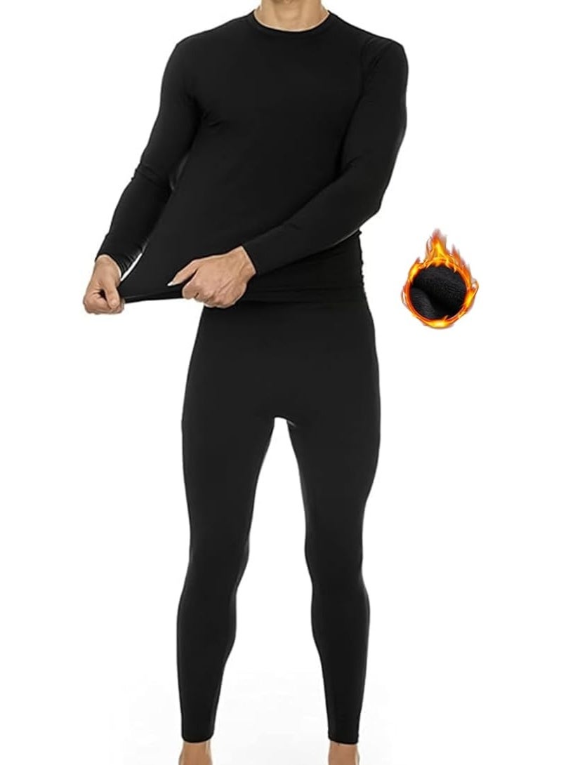 رات سو طقم ملابس داخلية حرارية للرجال، بيجامة حرارية بأكمام طويلة، طقم ملابس داخلية حرارية طويلة للتزلج والتدريب والمشي لمسافات طويلة والرياضات الخارجية - Image 3