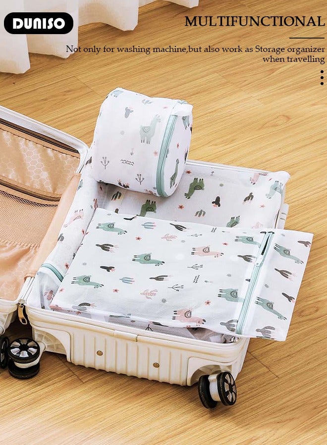 DUNISO 7PCS Mesh Laundry Bags, Thickened Washing Machine Bags for Delicates with Premium Zipper, Reusable Travel Storage Organizer Bag for Blouse, Bra, Hosiery, Stocking, Underwear  - Image 3