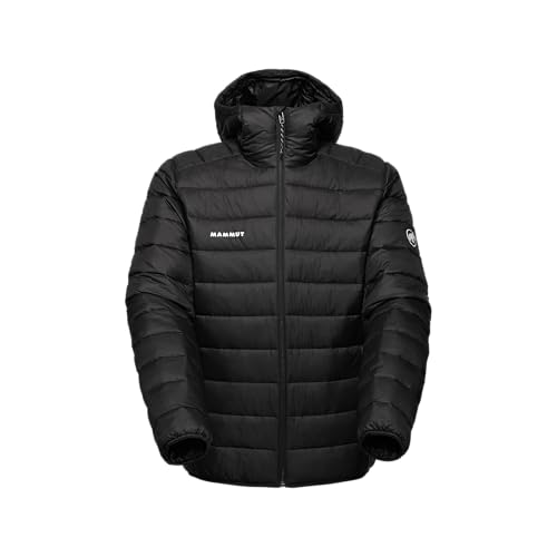 Mammut Crag Insulated Hooded Jacket Men – Windproof & Water-Repellent, Recycled Materials, Black, XX-Large - Image 1