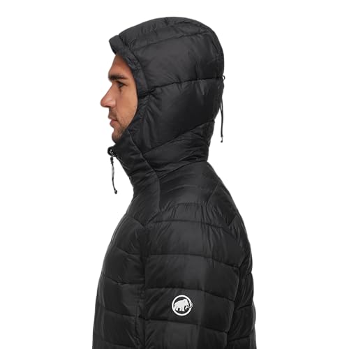 Mammut Crag Insulated Hooded Jacket Men – Windproof & Water-Repellent, Recycled Materials, Black, XX-Large - Image 3