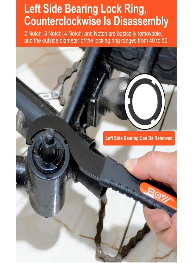 SONZUIA Lock Spanner, Bike Bottom Bracket Removal Tool, Bike Bottom Bracket Wrench for Removal Vintage Bicycle Bottom Brackets Cups Lock Ring - Image 3
