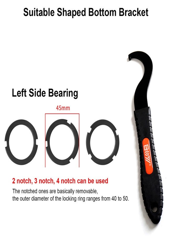 SONZUIA Lock Spanner, Bike Bottom Bracket Removal Tool, Bike Bottom Bracket Wrench for Removal Vintage Bicycle Bottom Brackets Cups Lock Ring - Image 4