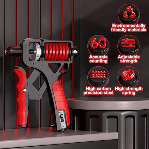 BIGXEN Hand Grip Strength Trainer with Counter,Adjustable Distance＆Resistance Strengthener Forearm Exerciser and Hand Workout Tool，Strength Training, Non-Slip hand grippers-1PCS (Hand Grip(100kg)) - Image 3