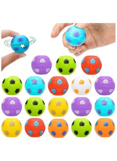 30PCS Rotatable Soccer Finger Stress Balls, Mini Fidget Toys for Kids & Adults, Soccer Party Favors, Goodie Bag Stuffers, Classroom Prizes