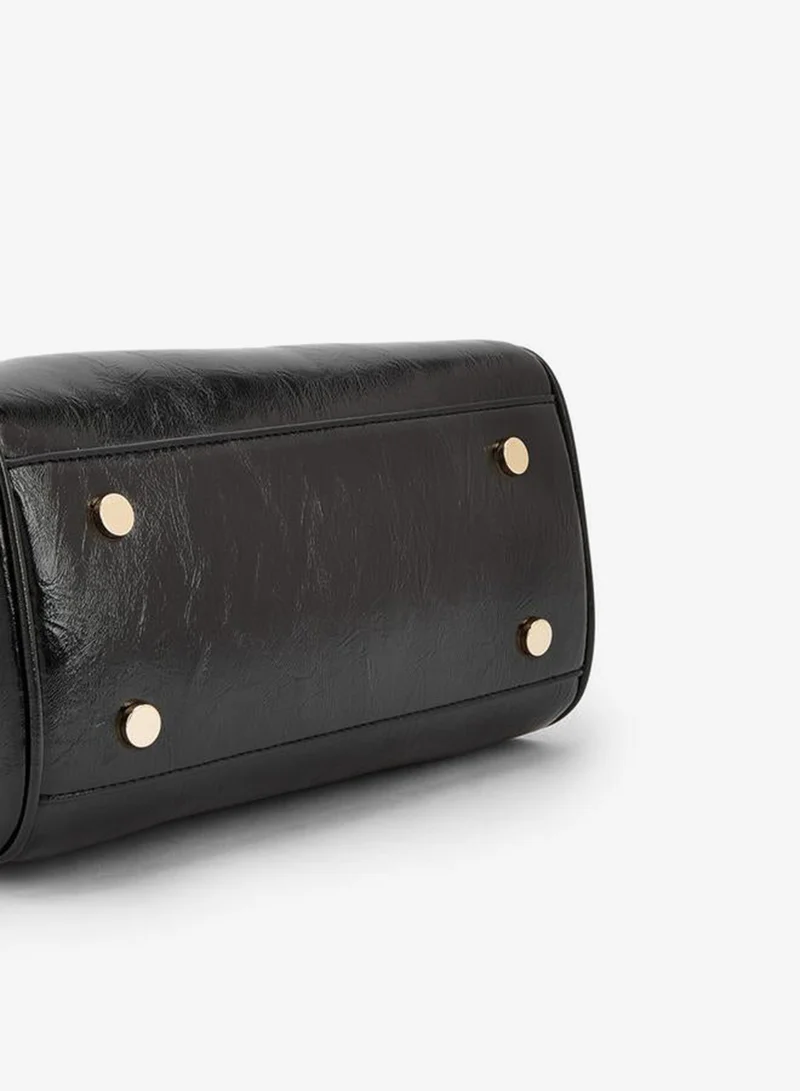 Celeste BLACK Textured Tote Bag With Detachable Strap for Women | Best Price UAE