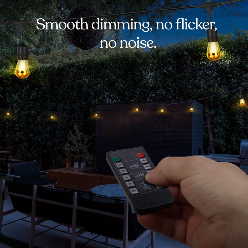 brightech Smart Dimmer Plug for LED Outdoor String Lights, Comes with Remote Control, Works Up to Max Power 150W, Waterproof Commercial Grade Dimmer for Dimmable String Lights - Image 3