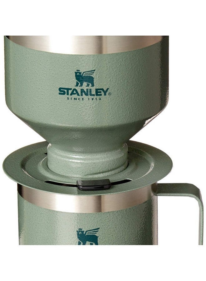 Stanley Perfect Brew Pour Over Set With Camp Mug- Reusable Filter - Bpa-Free - Easy-Clean Stainless Steel Coffee Maker - Hammertone Green  - Image 2