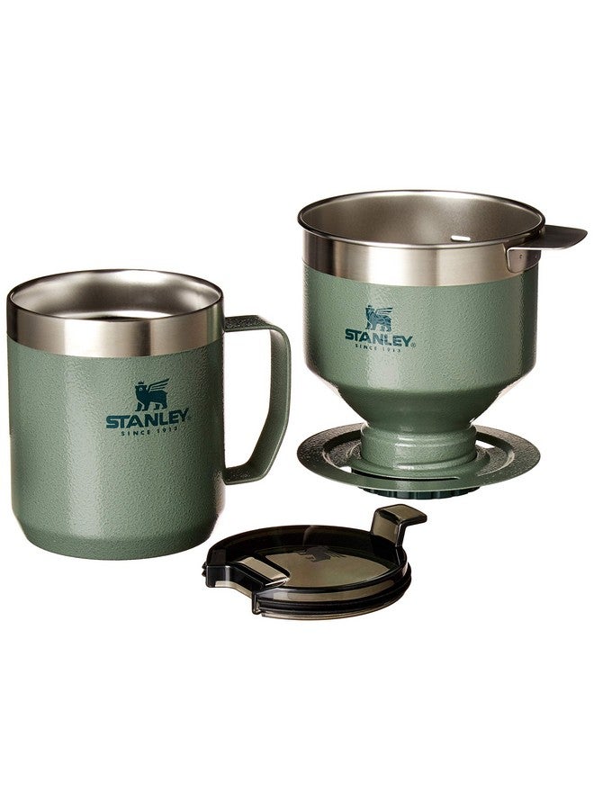 Stanley Perfect Brew Pour Over Set With Camp Mug- Reusable Filter - Bpa-Free - Easy-Clean Stainless Steel Coffee Maker - Hammertone Green  - Image 4