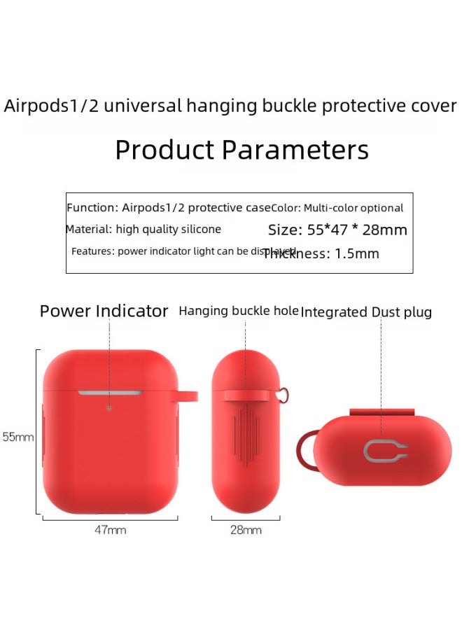 For Apple Aripods1/2 Generation Universal Earphone Case Silicone Protective Case Wireless Bluetooth Earphone Case Protective Case - Image 4