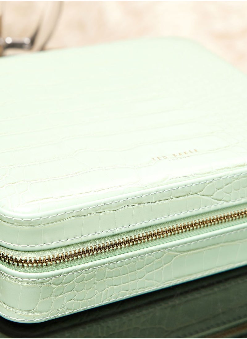 Ted Baker - Brendyy Imitation Croc Large Jewellery Box - Image 1
