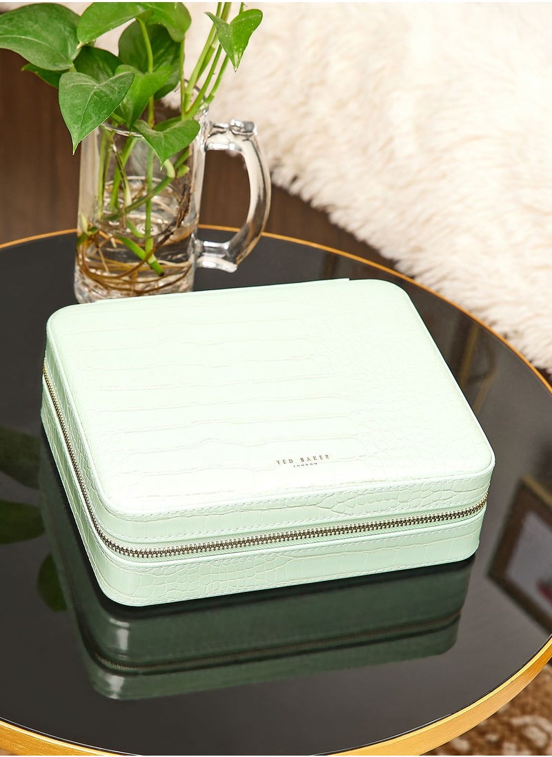 Ted Baker - Brendyy Imitation Croc Large Jewellery Box - Image 1