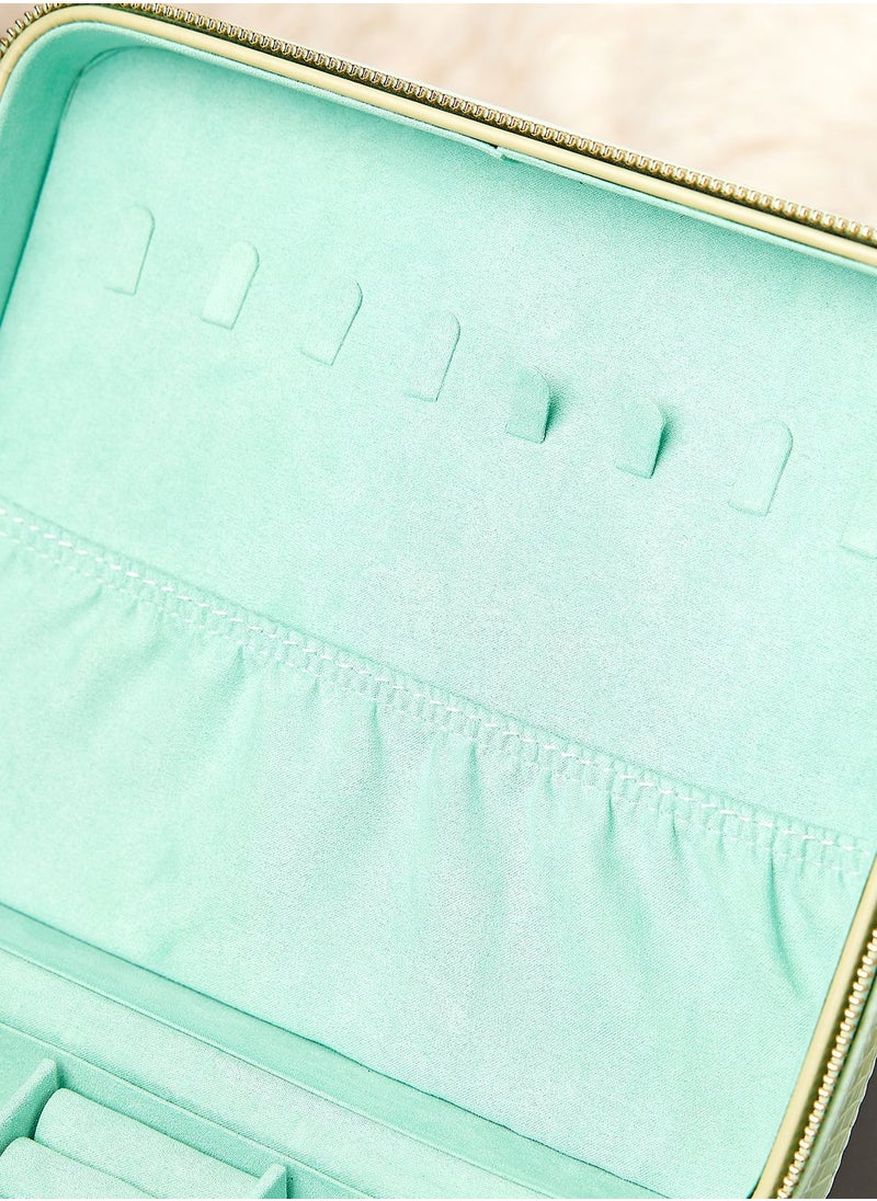 Ted Baker - Brendyy Imitation Croc Large Jewellery Box - Image 1