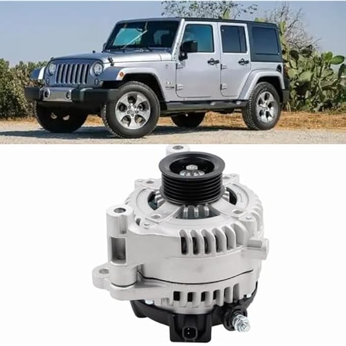 ZZDSNJ 21025N Alternator Compatible with 2018-2022 Jeep JL Series Wrangler 2020-2023 JT Series Gladiator 3.6L Replace# 421000723156029803AA - Image 1