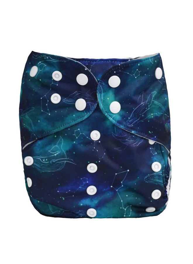 Sigzagor 2 To 7 Years Old Cloth Diaper Nappy Pocket Reusable Washable Junior Big Baby Kids Toddler (Whale Stars) - Image 1