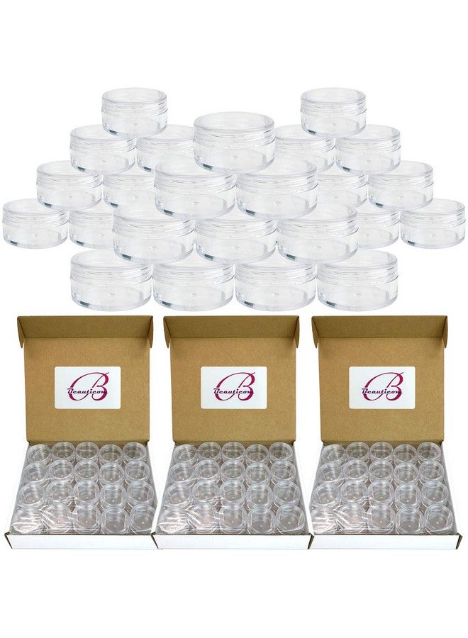 Pana (Quantity: 300 Pieces) Beauticom 10G/10ML Round Clear Jars with Screw Cap Lids for Small Jewelry, Holding/Mixing Paints, Art Accessories and Other Craft Supplies - BPA Free - Image 1