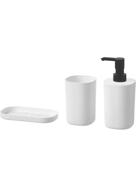 أيكيا Bathroom Soap Dispenser Set White Liquid Soap Dispenser Set