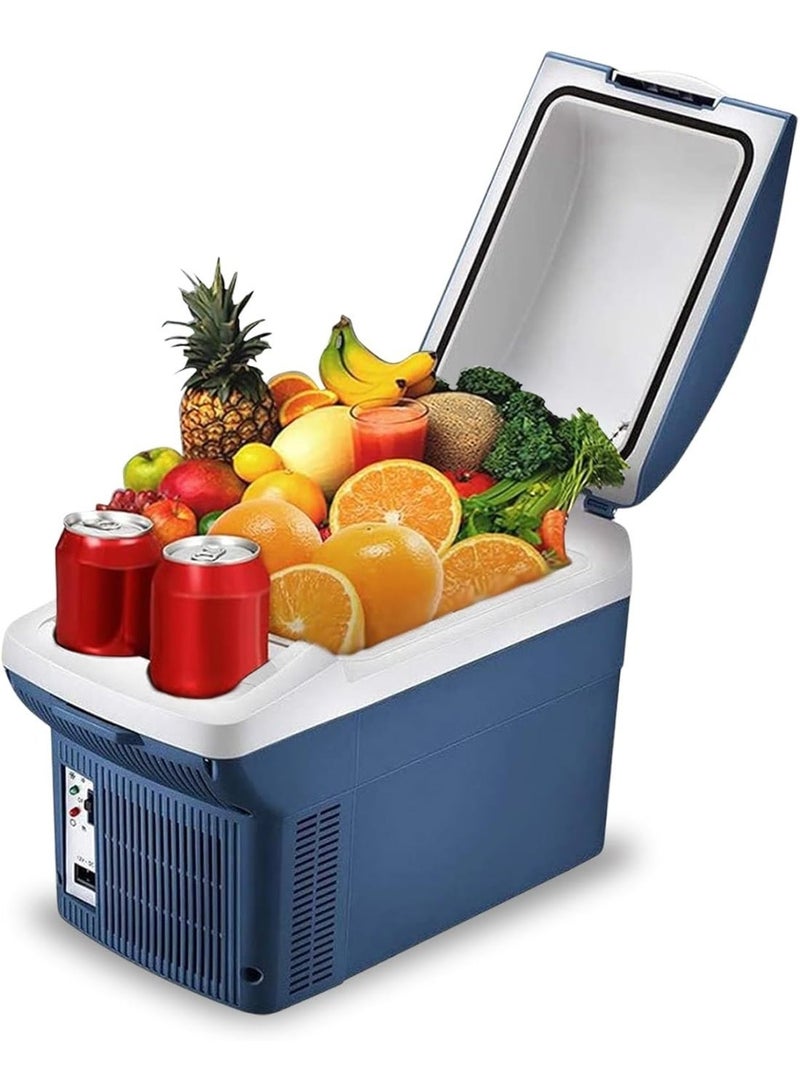 CRONY 8L Car Refrigerator. Low-noise compact refrigerator. Portable mini-fridge. Temperature range 3°C to 60°C. Features removable shelves, self-locking door, and cup holder. AC/DC dual power supply. Suitable for car/home/outdoor/dining. - Image 1