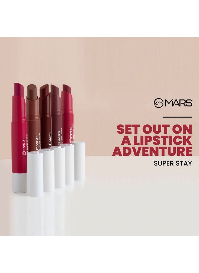 مارس أحمر شفاه MARS Matte Super Stay | يدوم حتى 12 ساعة | أحمر شفاه مقاوم للتلطخ ومقاوم للماء للنساء (2.6 جم) (08-THUNDER)  - Image 5