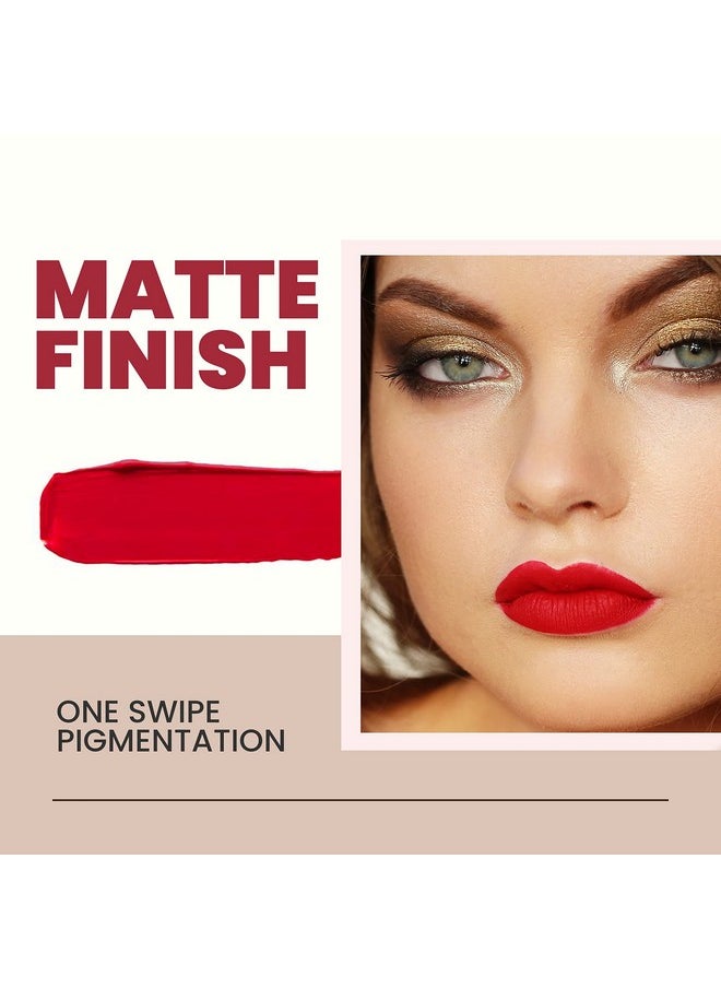مارس أحمر شفاه MARS Matte Super Stay | يدوم حتى 12 ساعة | أحمر شفاه مقاوم للتلطخ ومقاوم للماء للنساء (2.6 جم) (08-THUNDER)  - Image 3