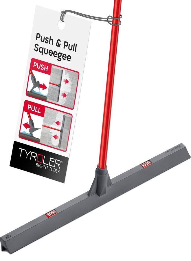 Tyroler Bright Tools Tyroler Floor Squeegee for Concrete Floors, 24" Heavy Duty Squeegee for Floor, Squeegees Broom for Floors with 55" 4 Part Handle Perfect for Tiles, Marble, Garage, Deck, Patio, Bathroom, Shower - Image 1