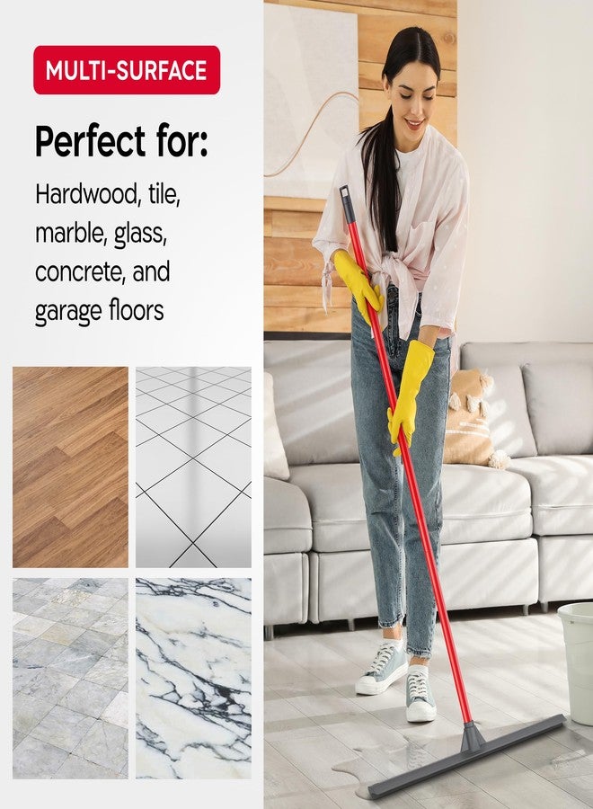 Tyroler Bright Tools Tyroler Floor Squeegee for Concrete Floors, 24" Heavy Duty Squeegee for Floor, Squeegees Broom for Floors with 55" 4 Part Handle Perfect for Tiles, Marble, Garage, Deck, Patio, Bathroom, Shower - Image 4