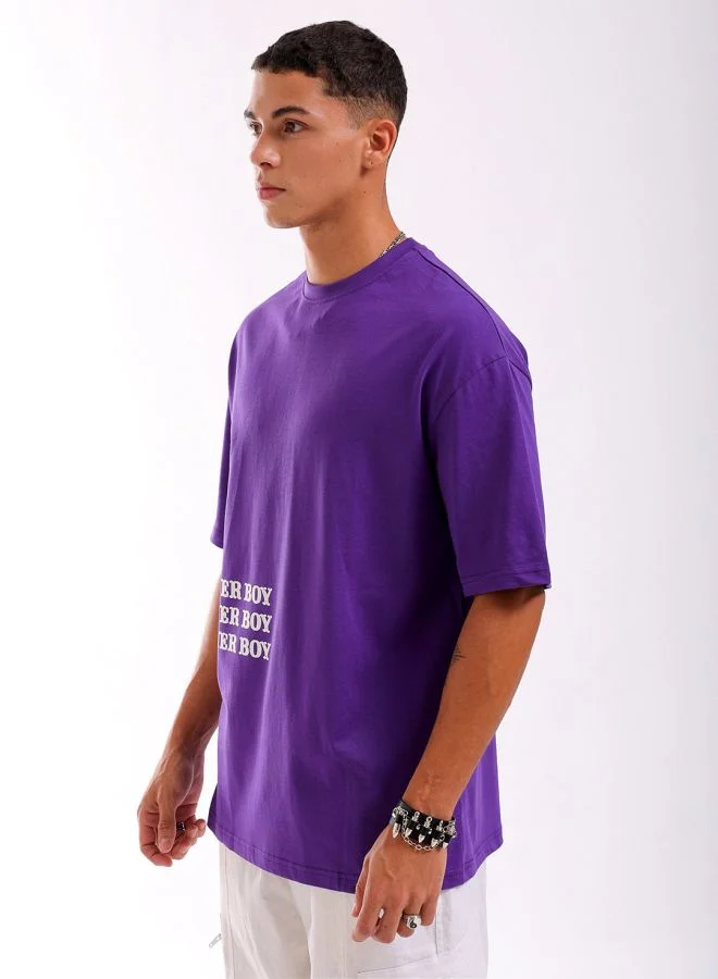 شركة المرآب الهندية Men Boxy Oversized Graphic Back Printed Round Neck Tshirt