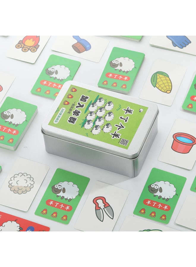 Shake The Sound With A Sheep Card Desktop Game Fun Card Creative Cards-Color:Sheep A Sheep  Iron Box - Image 3