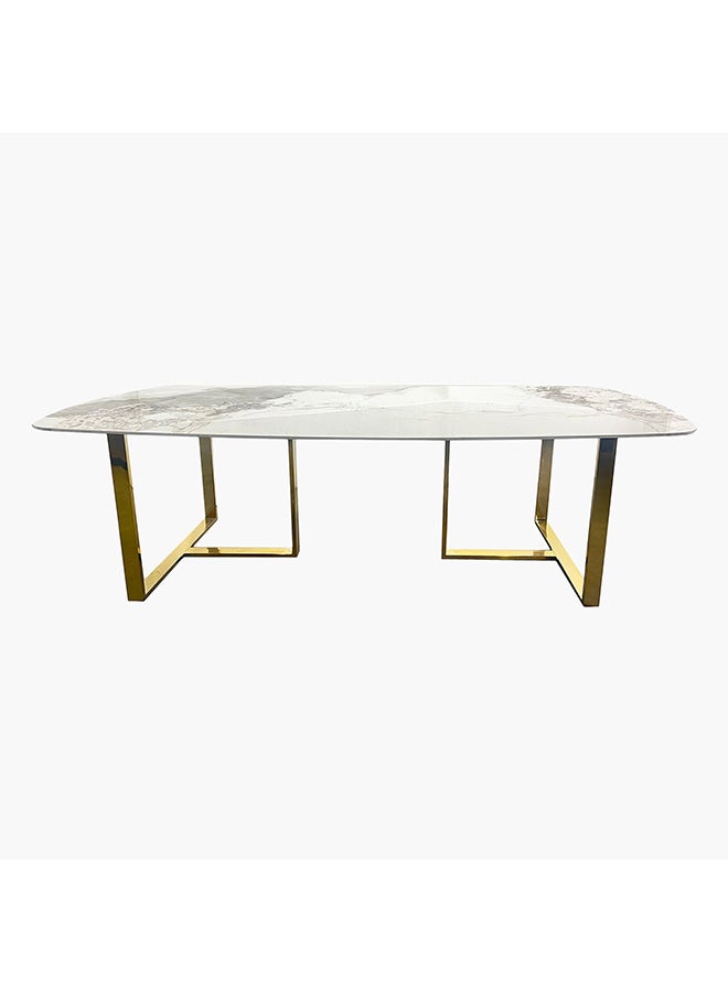 Home Box طقم طعام بيرل مكون من 9 قطع و8 مقاعد بسطح حجري مصقول 110 × 75 × 238 سم  - Image 4