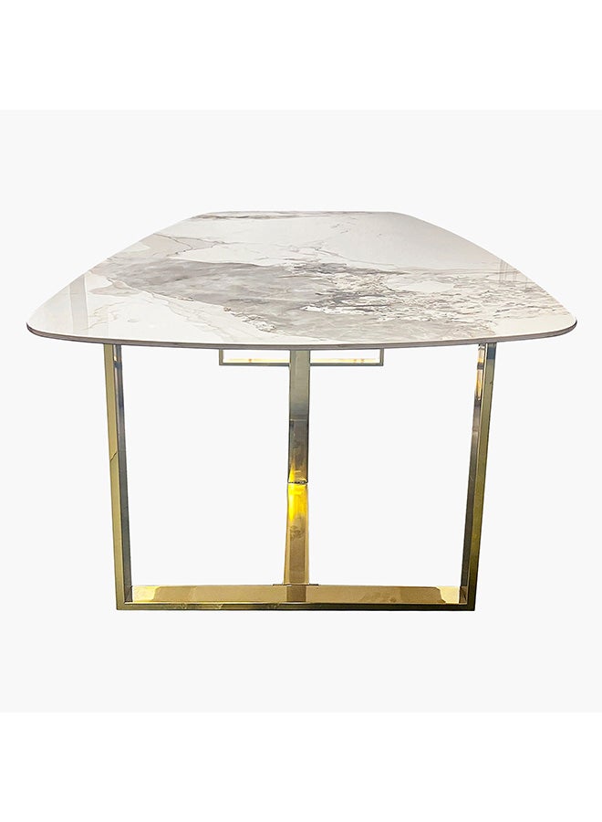 Home Box طقم طعام بيرل مكون من 9 قطع و8 مقاعد بسطح حجري مصقول 110 × 75 × 238 سم  - Image 3