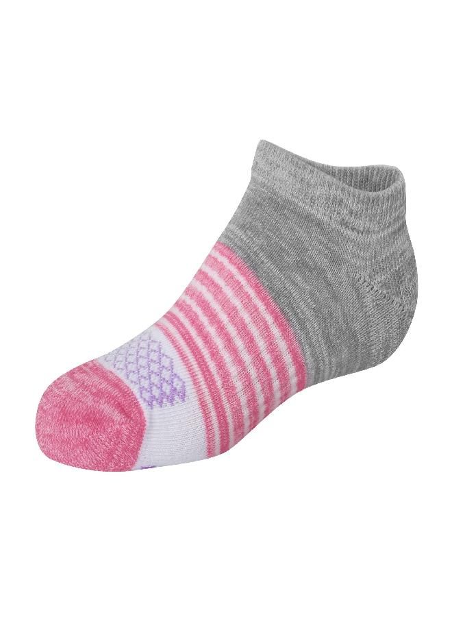 Hanes Hanes Girls' No-Show Socks, Arch Support Athletic Cushioned Low Cut Socks for Girls, Assorted 10-Pack - Image 3