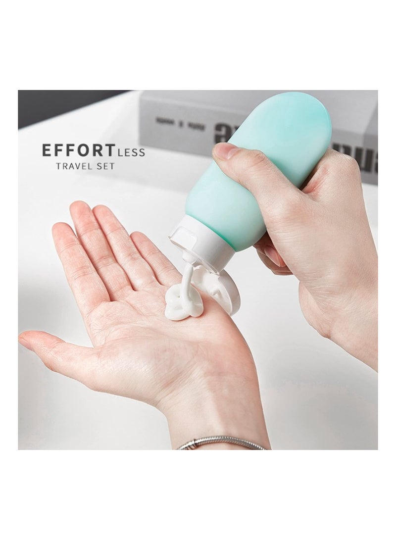 Zikra Travel Bottles for Toiletries 11 PCS, Plastic Travel Size Refillable Containers for Liquid Shampoo, Lotion, Cream, Dispenser Accessories Kit, Leak Proof - Image 4