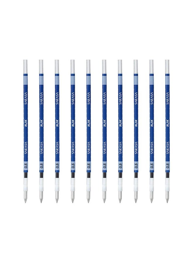 10-Piece Sarasa Gel Ink Multi Rollerball Pen Blue
