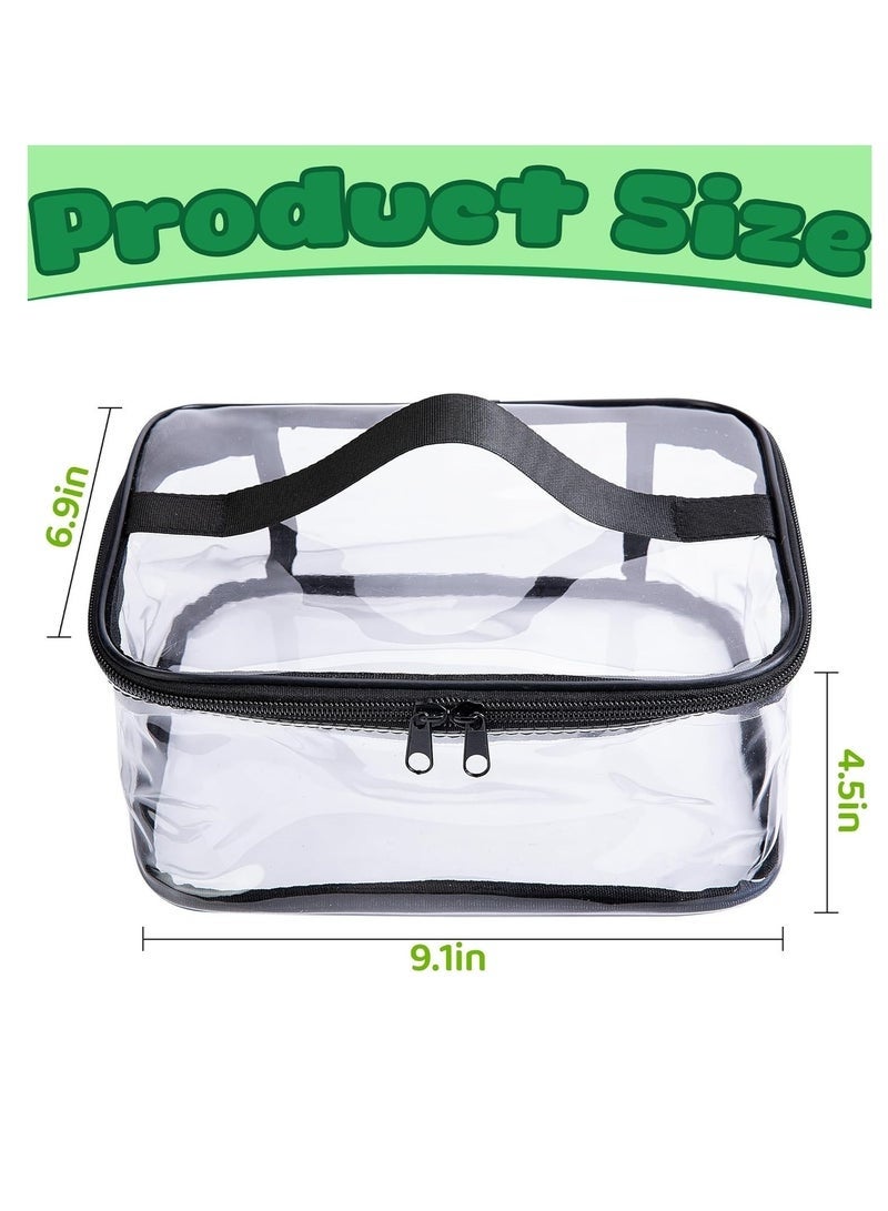 SHAOZHEN 4 Pack Clear Toy Storage Bags- 9.1 x 6.9 x 4.5 Inch Transparent PVC Toy Organizing Bags with Zipper- Waterproof Toy Storage Organizer Pouch for Building Blocks, Small Toys - Image 2