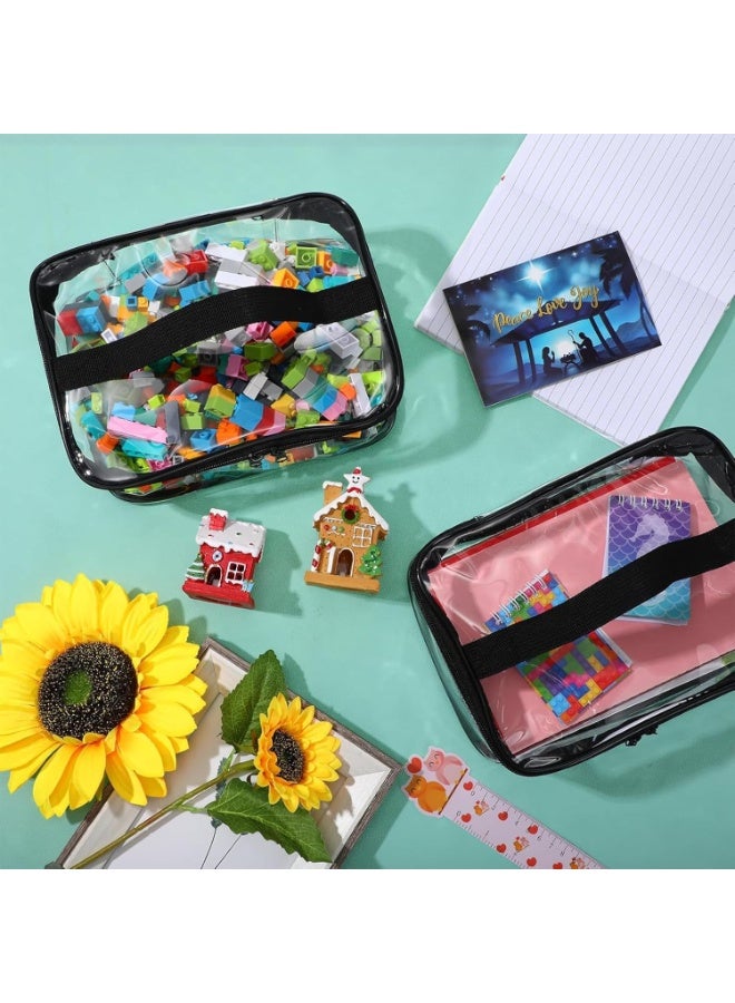 SHAOZHEN 4 Pack Clear Toy Storage Bags- 9.1 x 6.9 x 4.5 Inch Transparent PVC Toy Organizing Bags with Zipper- Waterproof Toy Storage Organizer Pouch for Building Blocks, Small Toys - Image 4
