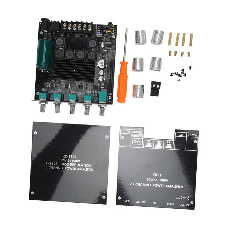 BT Power Amplifier Board 50Wx2 100W Subwoofer 2.1 Channel - Wireless BT AUX Input Digital Amplifier Module for Home Audio - Image 4
