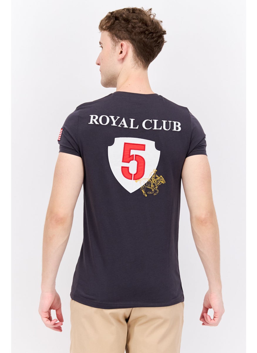 Canadian Peak Men V Neck Short Sleeve Graphic Print T Shirt, Grey Combo  - Image 4
