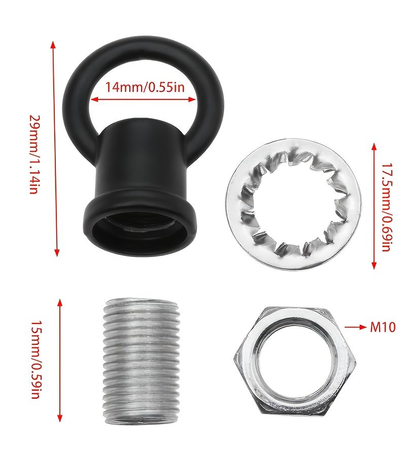 2pcs M10 Lamp Hanging Rings Heavy Duty Ceiling Connectors for Fixtures - Image 3