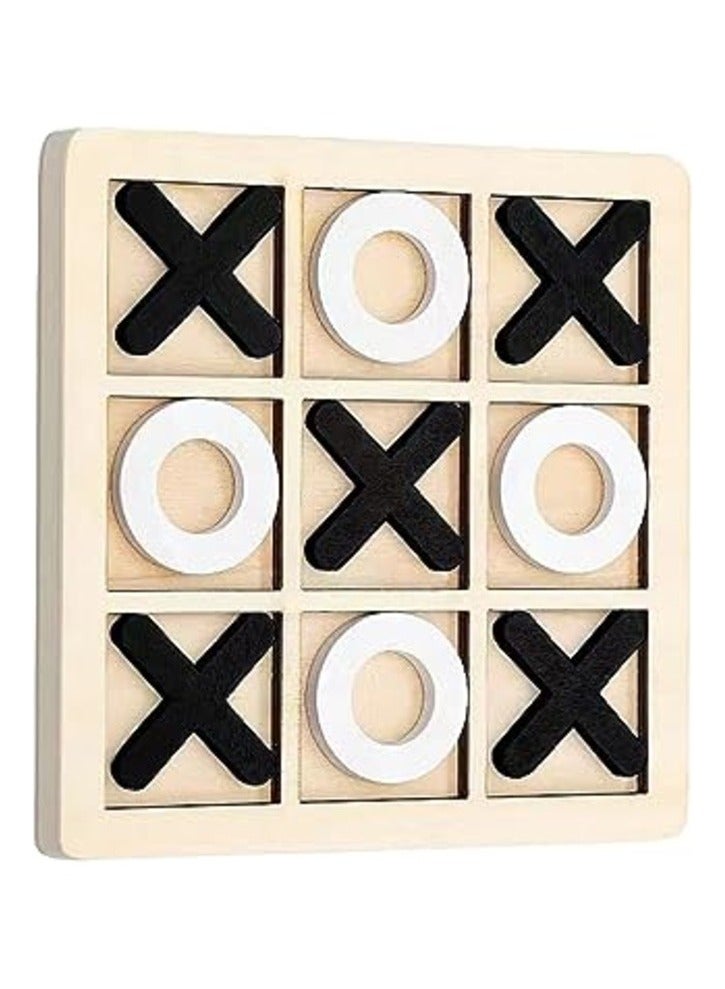 Toy Box Tic TAC Toe Xoxo Chess Board Game XO Table Toy for Kids Indoor Outdoor Adult - Image 1